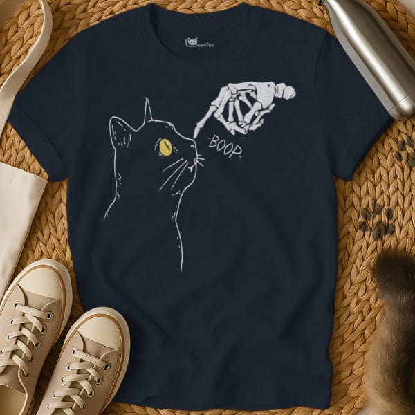 MewTee Navy / S Skeleton Shirt | Cat Tee