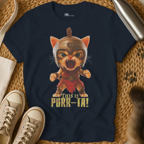 MewTee Navy / S Spartan T Shirt | Cat Tee