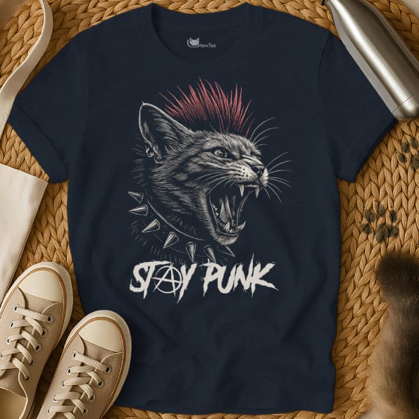 MewTee Navy / S Stay Punk Shirt