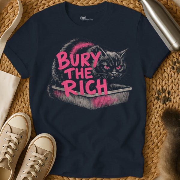 MewTee Navy / S Stop Being Poor Shirt | Cat Tee