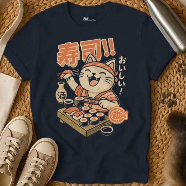 MewTee Navy / S Sushi Chef Shirt | Cat Tee