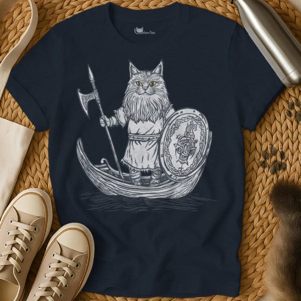 MewTee Navy / S Viking Cat Shirt | Cat Tee