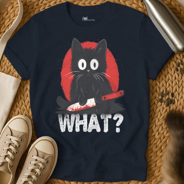 MewTee Navy / S What Shirt | Cat Tee