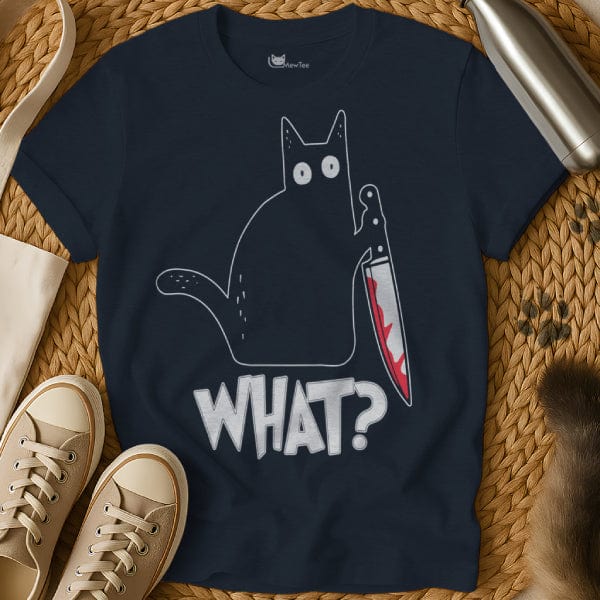 MewTee Navy / S What T-Shirt | Cat Tee
