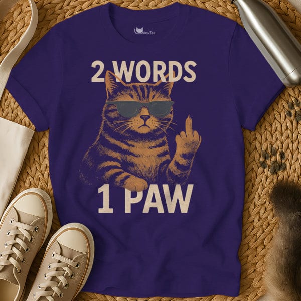 MewTee Purple / S 2 Words One Finger Tee
