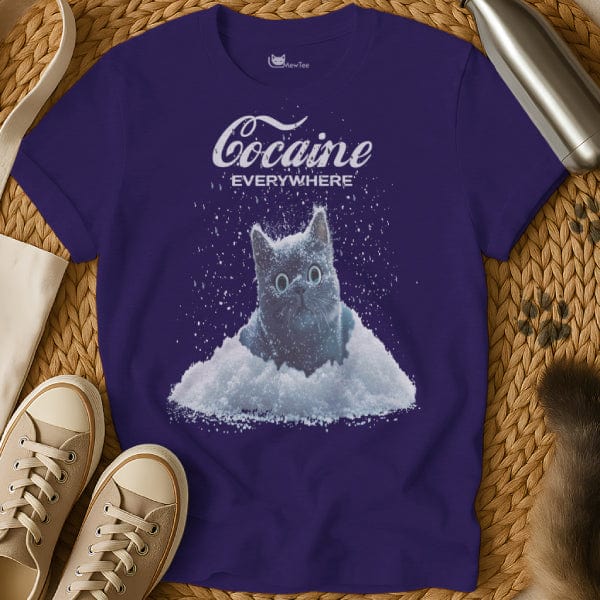 MewTee Purple / S Cat in Snow | Cat Tee