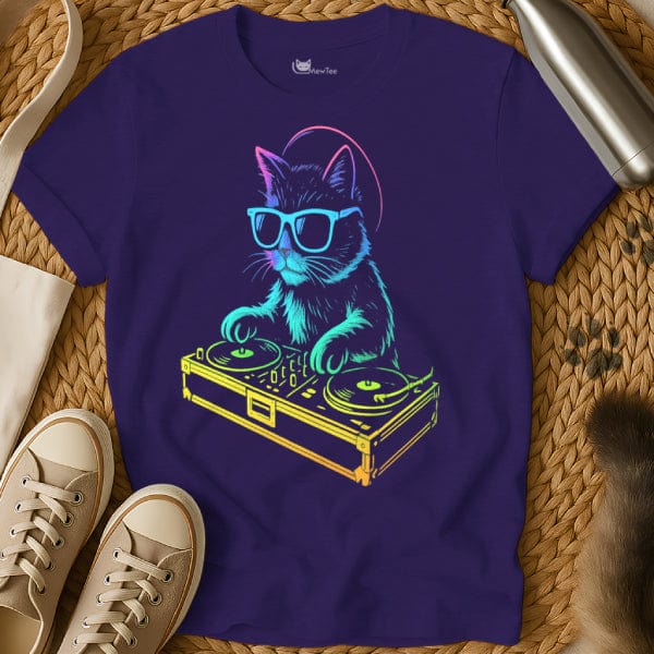 MewTee Purple / S DJ Cat Shirt | Cat Tee
