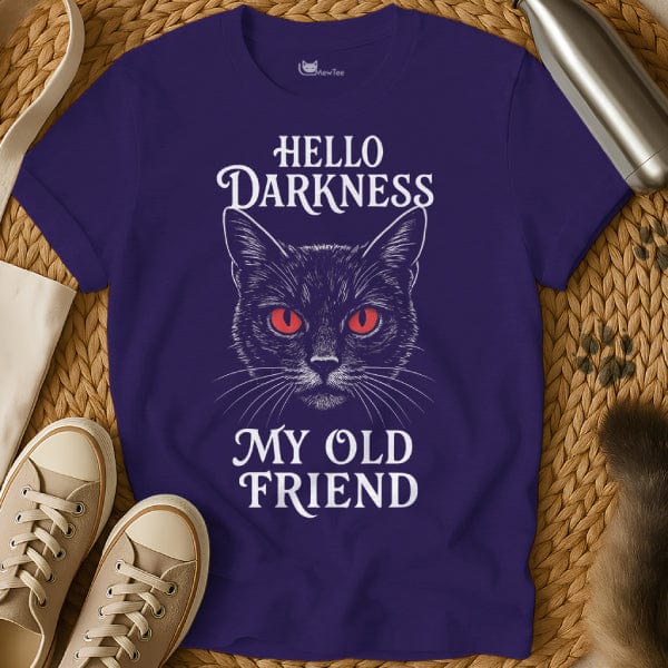 MewTee Purple / S Hello Darkness Shirt | Cat Tee