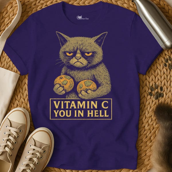 MewTee Purple / S Oranges T Shirt | Cat Tee