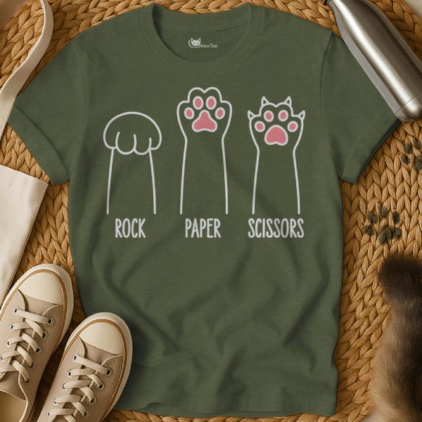 MewTee Rock Paper Scissors Shirt | Cat Tee