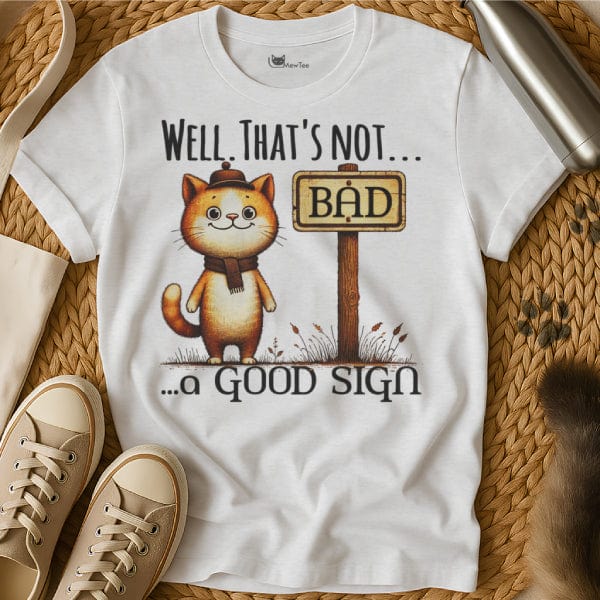 MewTee White / S Bad Sign Shirt | Cat Tee