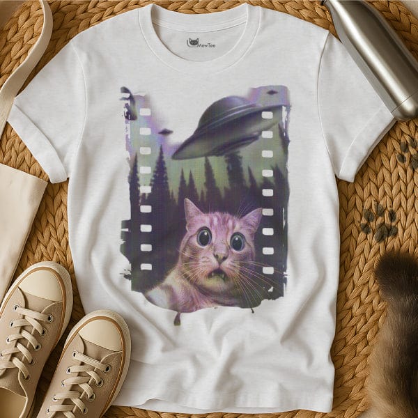 MewTee White / S Cat UFO Shirt | Cat Tee