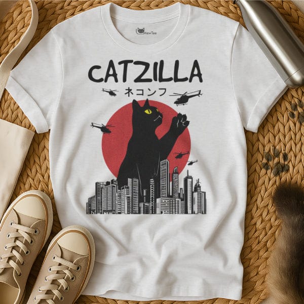 MewTee White / S Catzilla Shirt | Cat Tee
