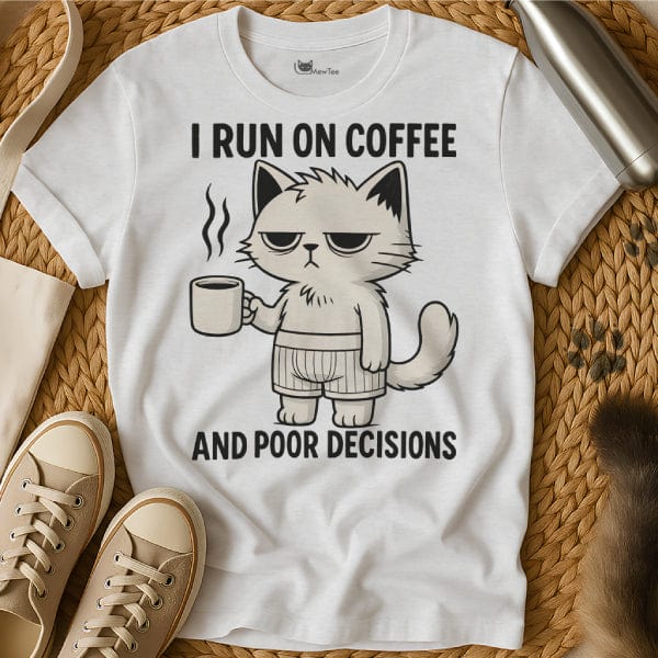 MewTee White / S Coffee Shirt | Cat Tee