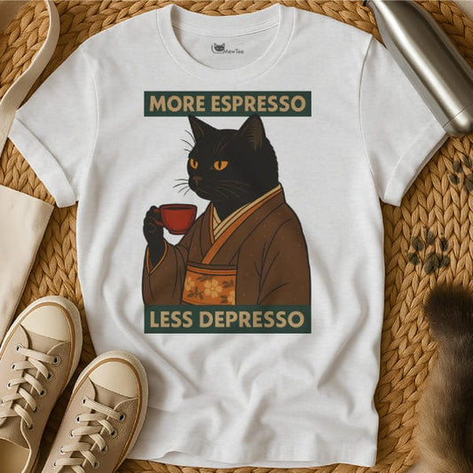 MewTee White / S Espresso T Shirt | Cat Tee