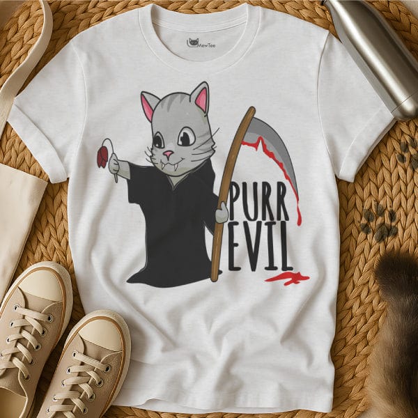 MewTee White / S Evil Shirt | Cat Tee