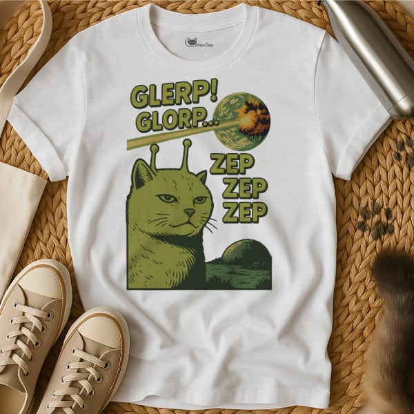 MewTee White / S Gleep Glorp Cat Tee