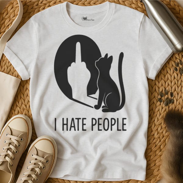 MewTee White / S I Hate People T Shirt | Cat Tee
