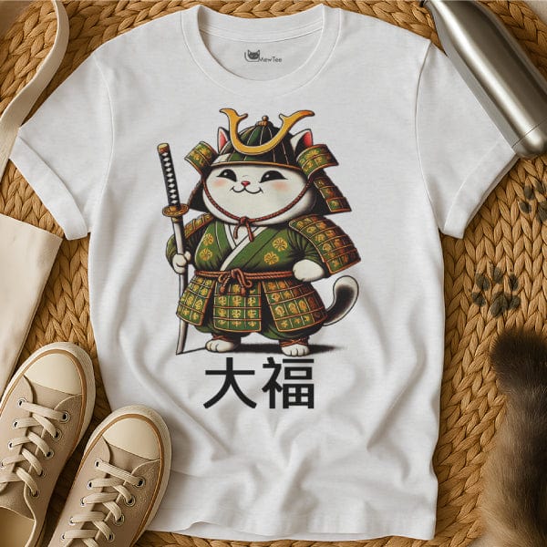 MewTee White / S Japanese Samurai Cat | Cat Tee