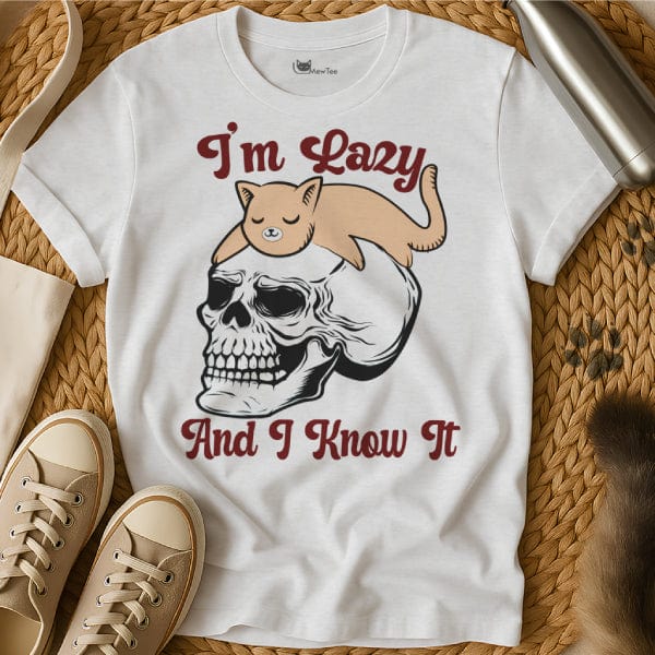 MewTee White / S Lazy Shirt | Cat Tee