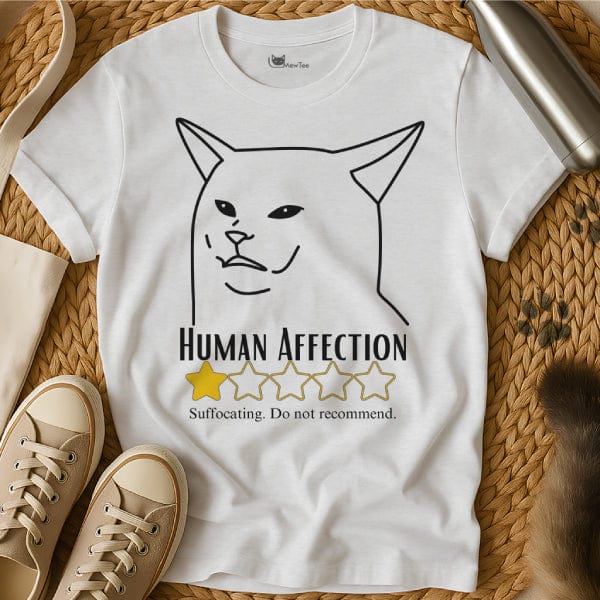 MewTee White / S One Star Review Shirt | Cat Tee