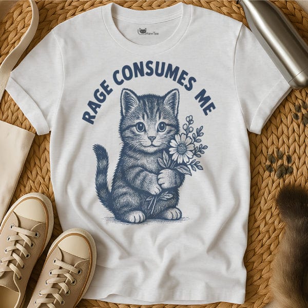 MewTee White / S Rage Consumes Me T Shirt