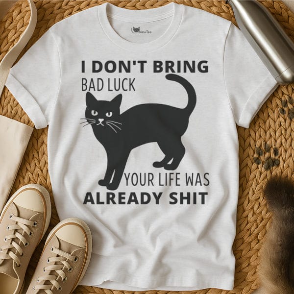 MewTee White / S Sarcastic Black Cat Tee