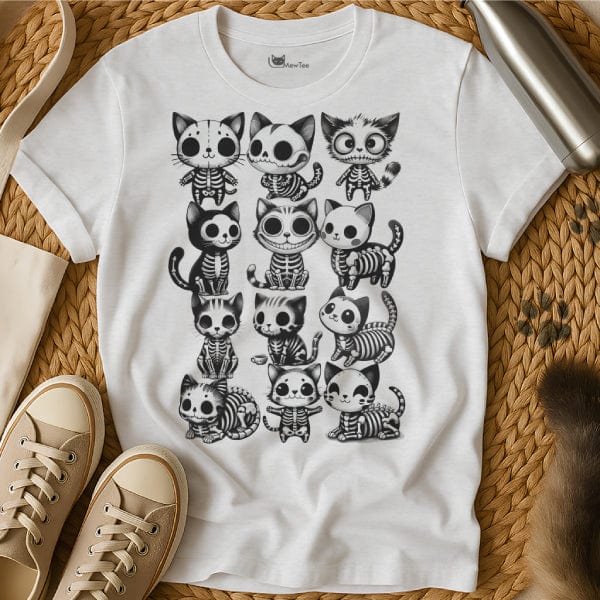 MewTee White / S Skeletons Shirt | Cat Tee