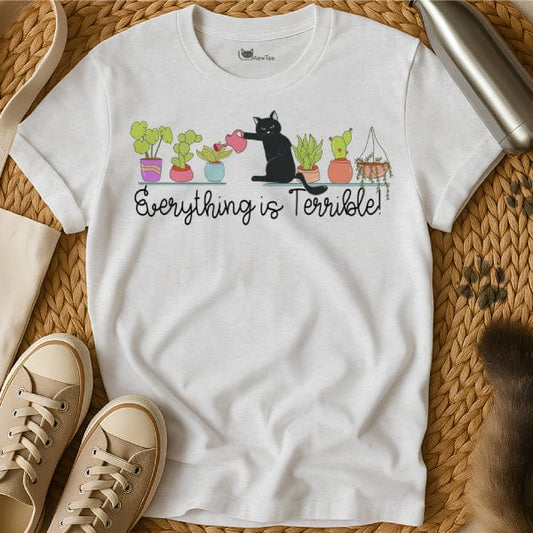 MewTee White / S Terrible Shirt | Funny Cat Tee