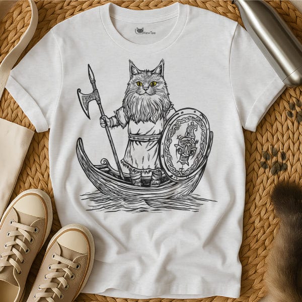 MewTee White / S Viking Cat Shirt | Cat Tee