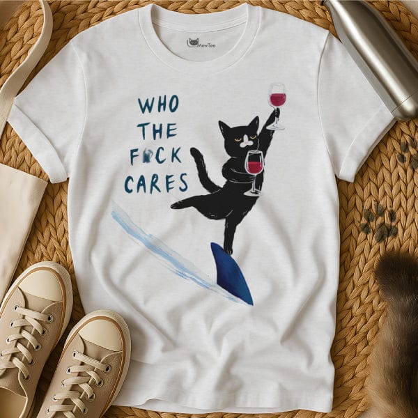 MewTee White / S Who Cares Shirt | Cat Tee