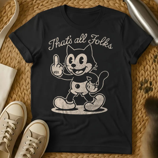 That's All Folks Cat T-Shirt