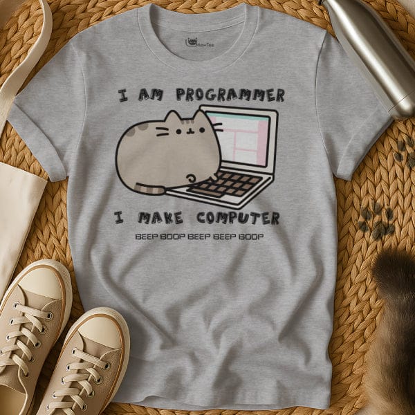 Funny Coding Cat Tee