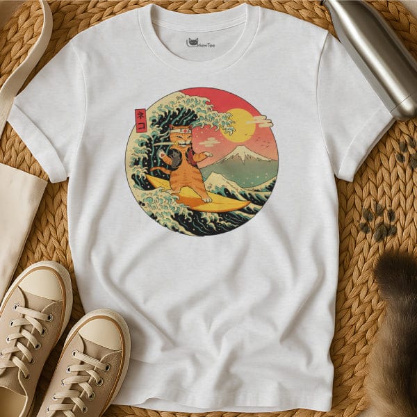 The Great Wave Cat Tee