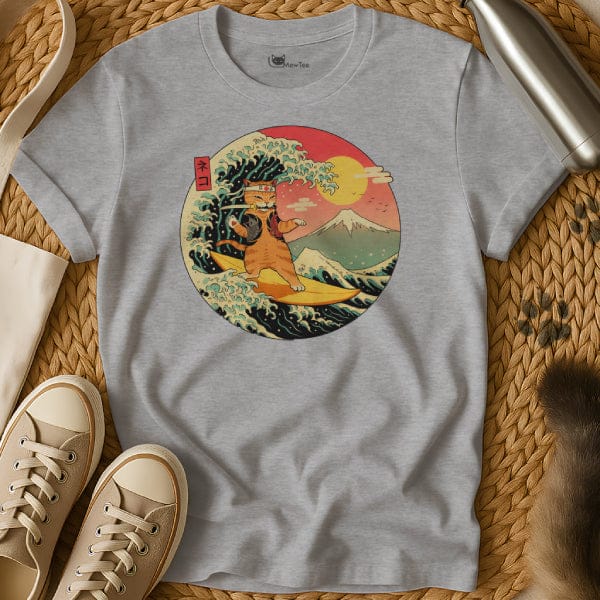 The Great Wave Cat Tee
