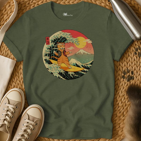 The Great Wave Cat Tee