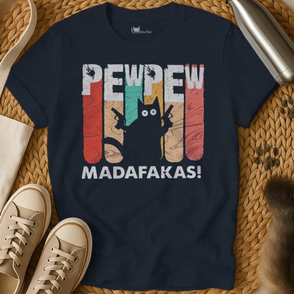 Pew Pew Cat Graphic Shirt