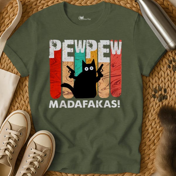 Pew Pew Cat Graphic Shirt