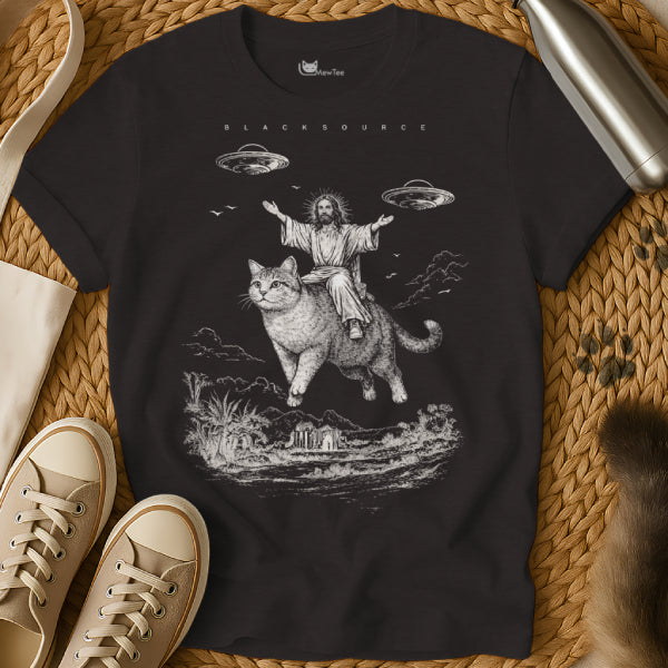 Jesus Riding Cat Shirt