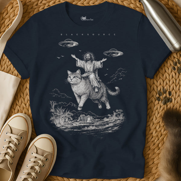 Jesus Riding Cat Shirt