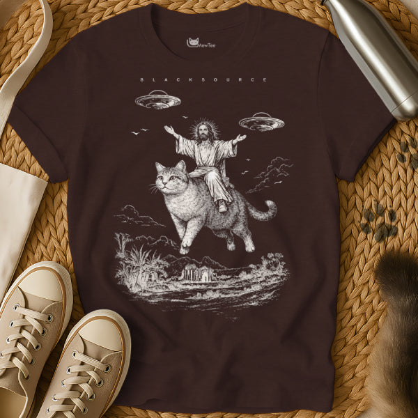 Jesus Riding Cat Shirt