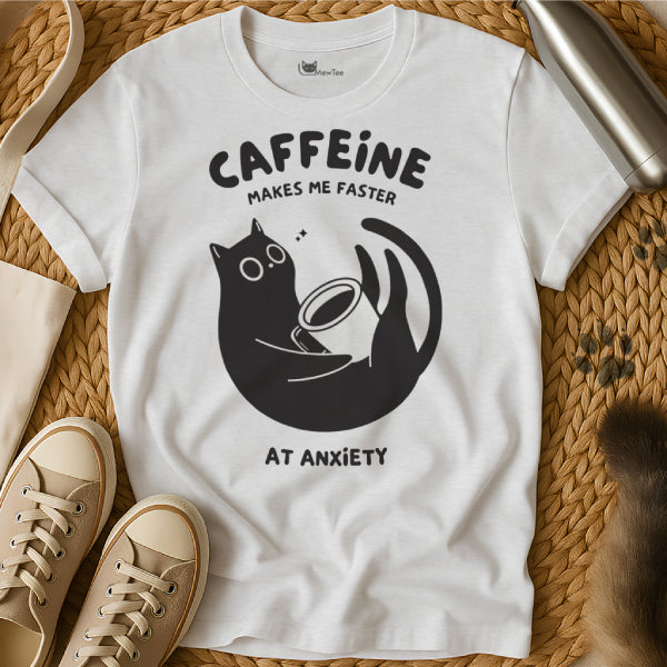 Caffeine Anxiety Cat Tee