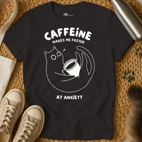Caffeine Anxiety Cat Tee