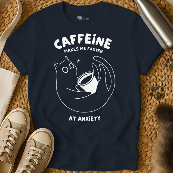 Caffeine Anxiety Cat Tee