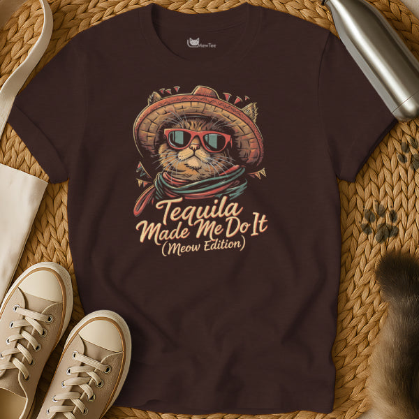 Tequila Made Me Do It Cat Shirt