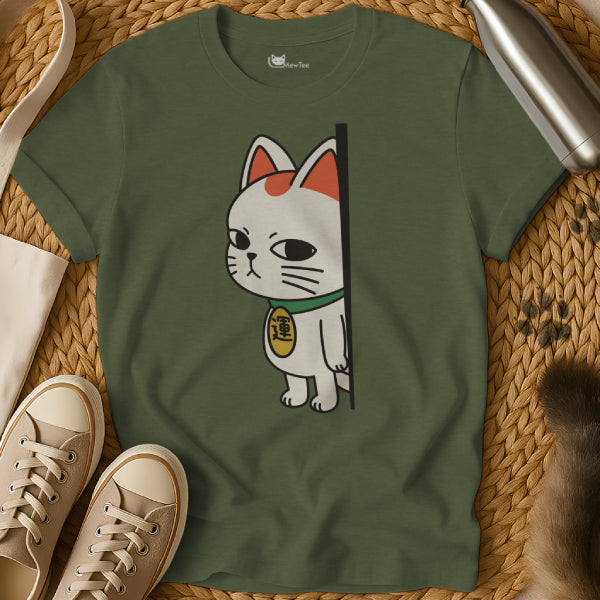 Peeking Lucky Cat Shirt