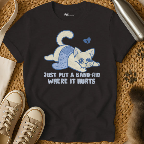 Where It Hurts Cat Shirt