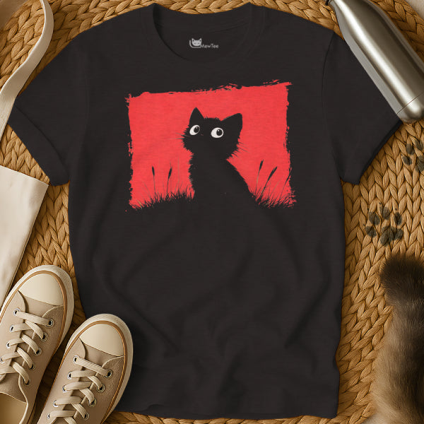 Minimalist Black Cat Tee