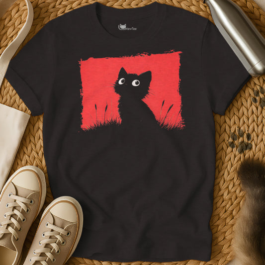Minimalist Black Cat Tee