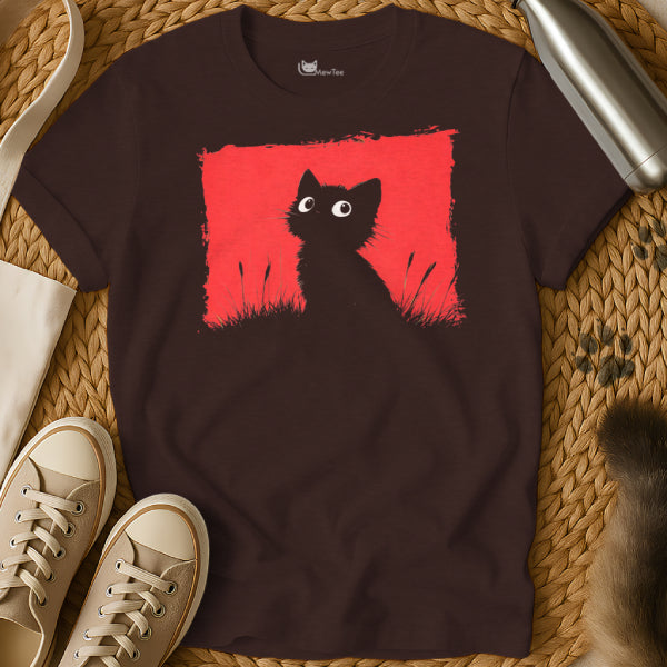Minimalist Black Cat Tee